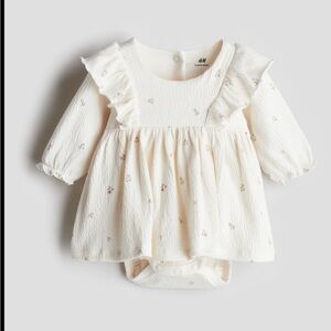 H&M Floral Bodysuit Dress 3m nwot
